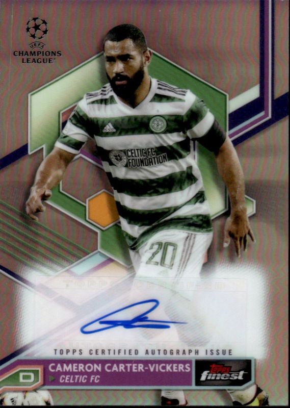 CAMERON CARTER -VICKERS CELTIC F.C. 2023 AUTO TOPPS FINEST A-CC