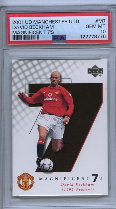 Hovedbilde 2001 Upper Deck David Beckham  MAGNIFICENT 7S PSA ...