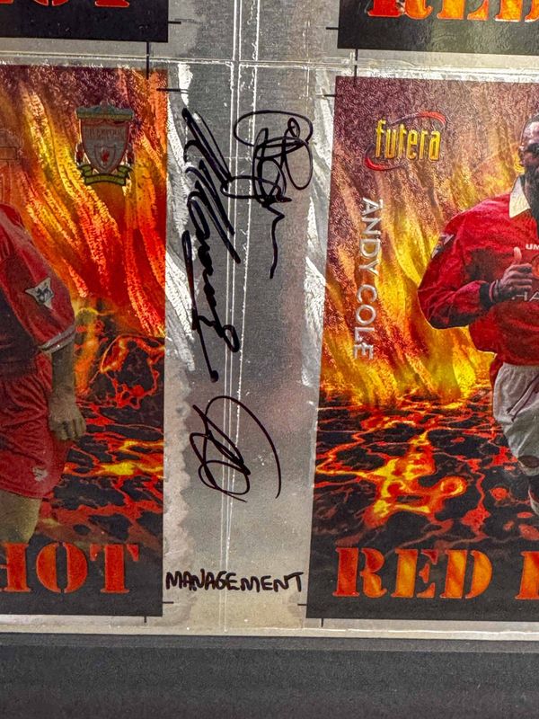 FUTERA 1998 FRANCE / RED HOT MANCHESTER UNITED/ LIVERPOOL UNCUTT SHEET #9 OF 25 MADE  