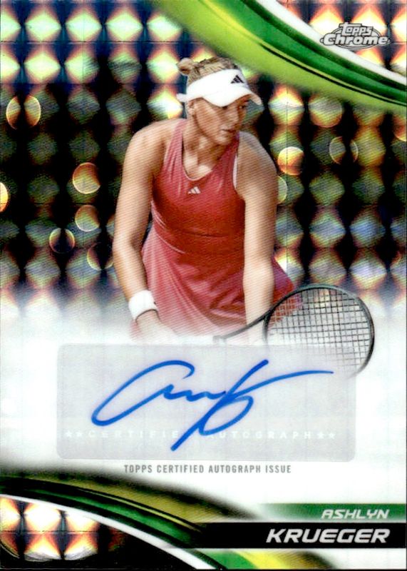 Topps Chrome Tennis 2025 CA-AKR Ashlyn Krueger Refractor Auto 