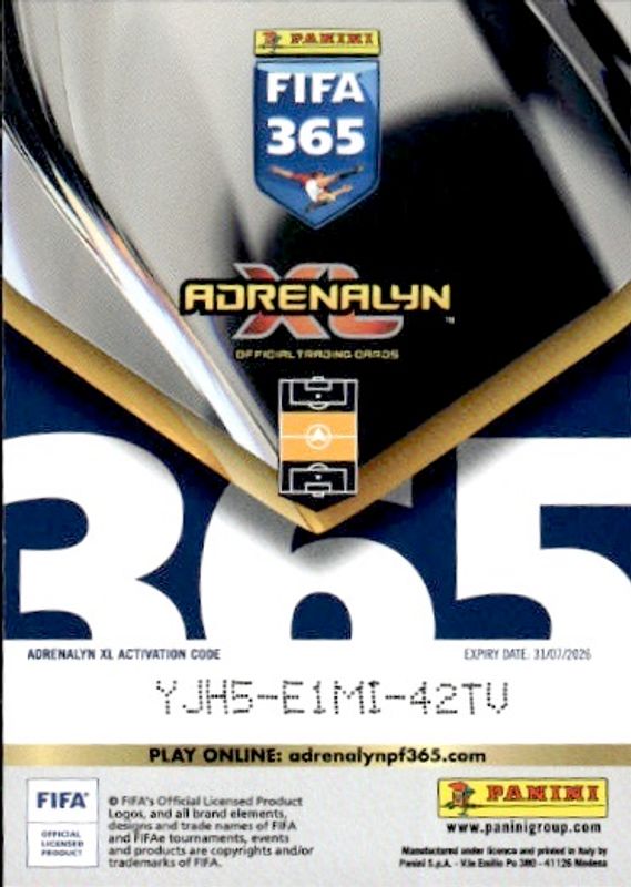 Panini FIFA 365 Adrenalyn XL 2026 Zidane Fans Favourite Red France FAN51