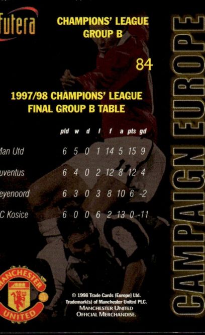 Main Image RYAN GIGGS FUTERA 1998  #84