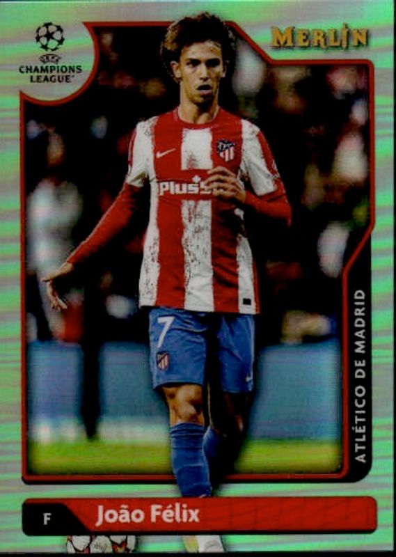 Joao Felix 2022 Topps Merlin Champions League #14 Aqua Parallel #13/199