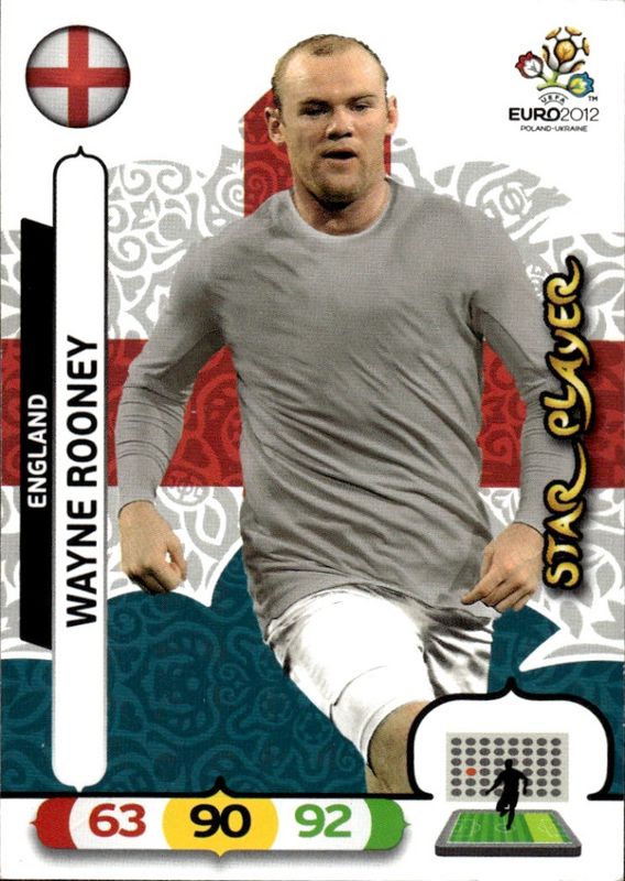 2012 Panini Adrenalyn XL UEFA Euro 2012 Wayne Rooney