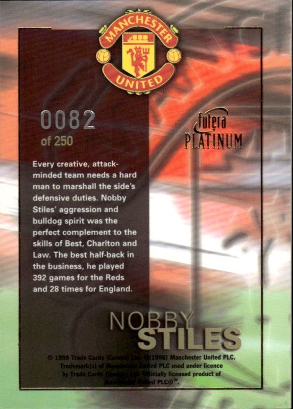Nobby Stiles Redemption card 98 NS1 #082/250