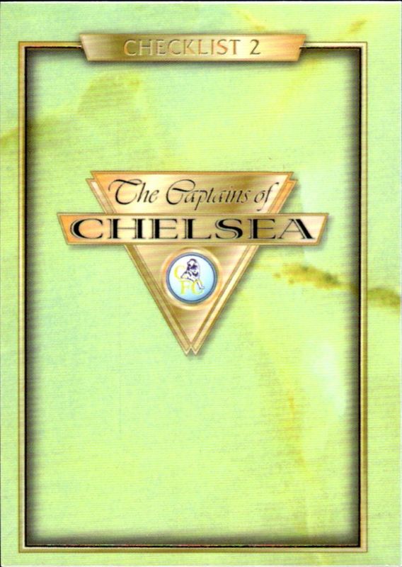 1998 Futera Platinum The Captains of Chelsea #10/1905 Checklist 2 