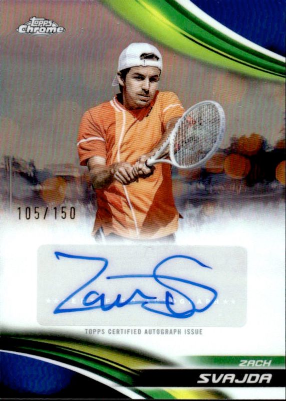 2025 Topps Chrome Tennis ZACH SVAJDA #CA-ZSA Blue Auto 105/150